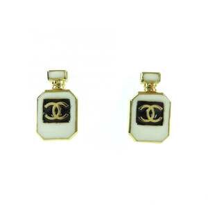 Chanel Cc Logo Earrings Metal Gold-Tone #250124C10B